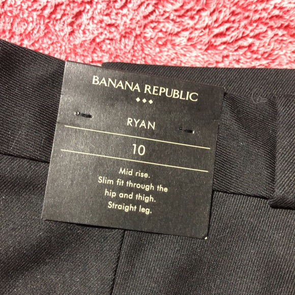 Banana Republic Ryan Womens pants Black Sz 10 NEW - Picture 2 of 7